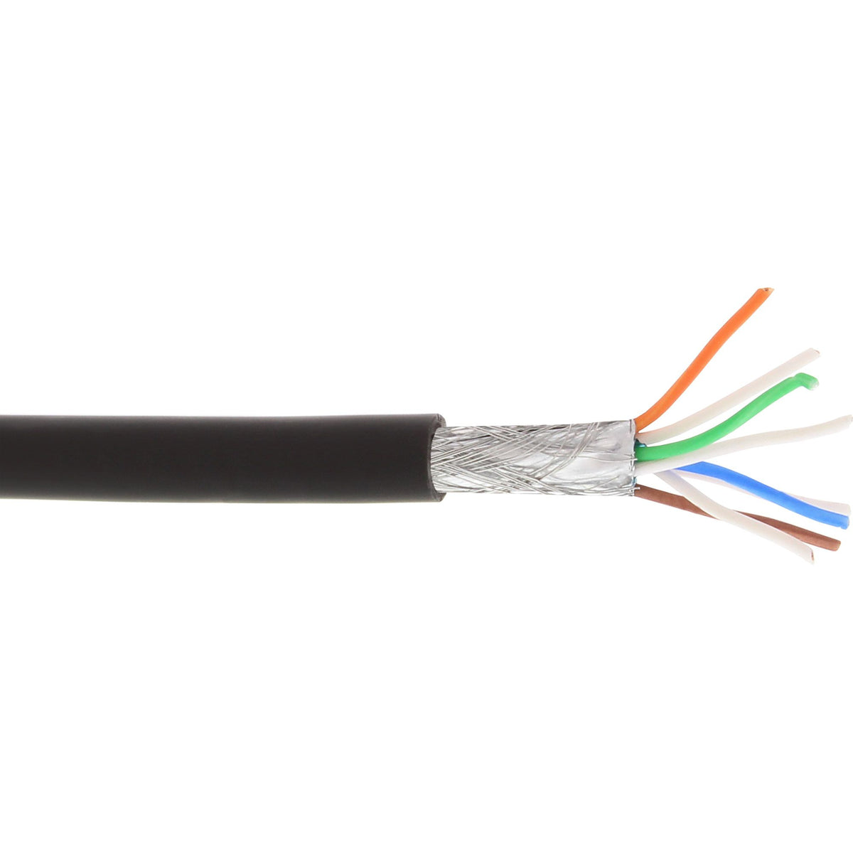 100m Patchkabel S/FTP (PiMf), Cat.6A, 500MHz, halogenfrei, Kupfer, schwarz