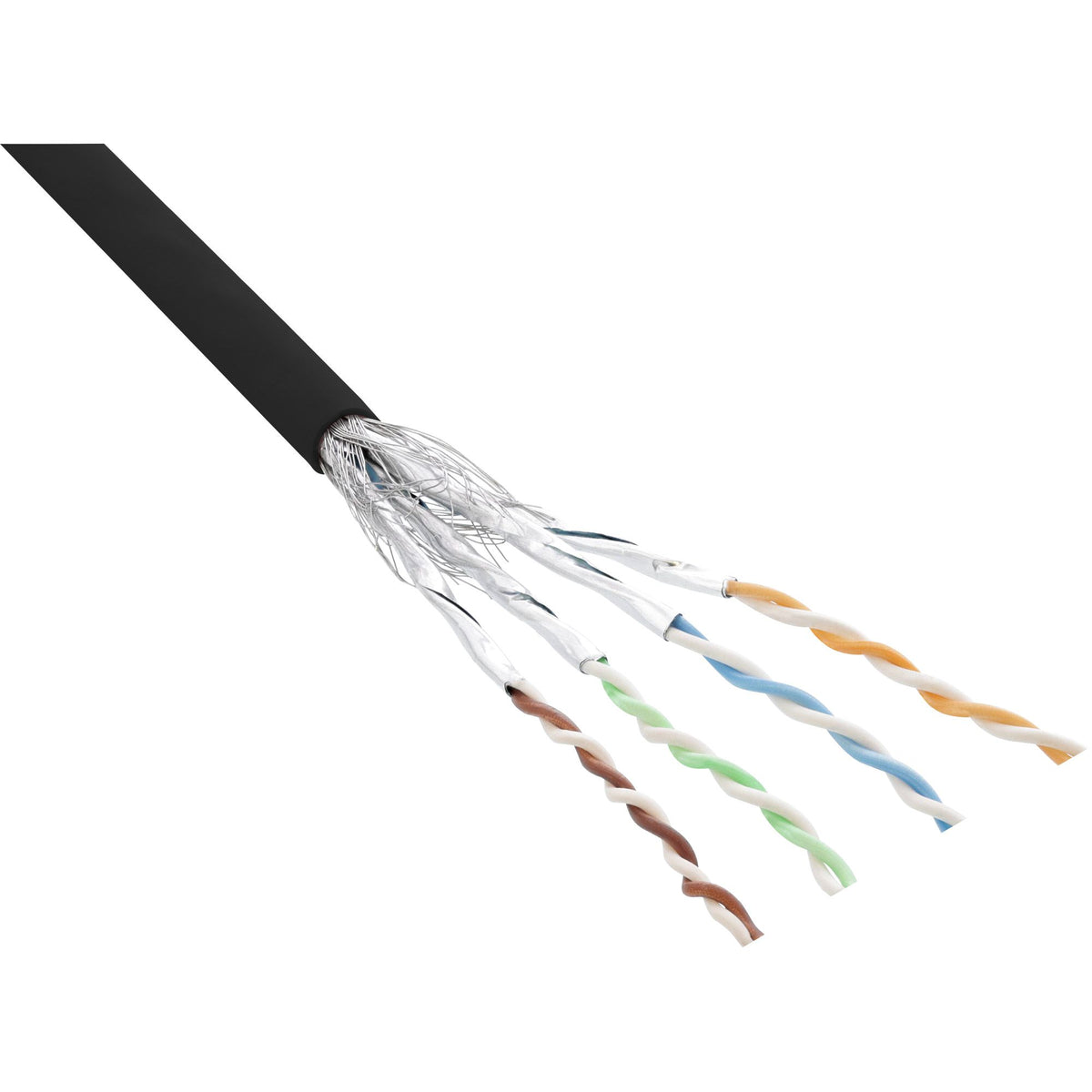 100m Patchkabel Cat.6 S/FTP (PiMf) schwarz AWG27 PVC CU