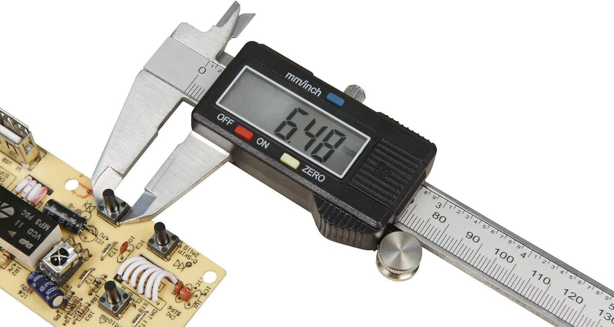 MC POWER - digitale Schieblehre Messschieber | MS-200 | 200mm, LC-Display, mm und inch