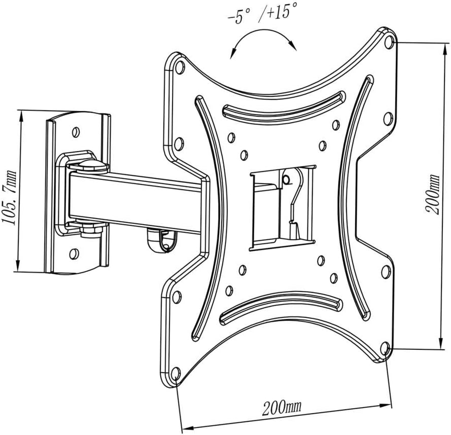 mywall HL15-1L Wandhalterung für Flachbildschirme 23" 42" 58 - 107cm neigbar schwenkbar variabler Wandabstand