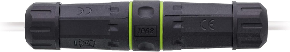 Patchkabelkupplung Cat.6A, IP68 wasserdicht, geschirmt, RJ45 Buchse zu Buchse, Ethernet LAN Verbinder für Outdoor, Industrie, wetterfest