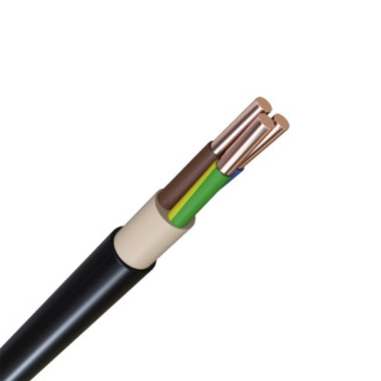 50m Erdkabel / Starkstromkabel Eca NYY-J 3x1,5 RG50m schwarz