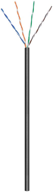 CAT 5e Installationskabel Outdoor U/UTP 100 m Netzwerkkabel schwarz