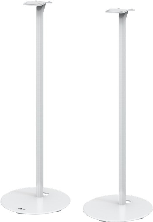 goobay Lautsprecherständer für Sonos Era 300 / Lautsprecherhalterung 5kg Tragkraft / Boxenständer mit Kabelmanagement / 71cm hoch / weiß