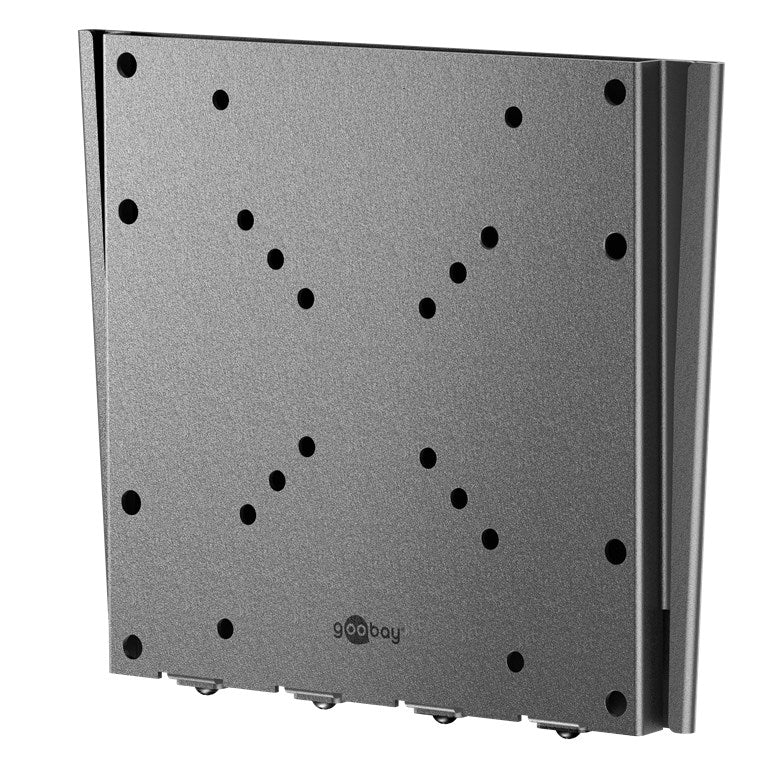 goobay Flache Universal TV Wandhalterung / Halterung für Monitor / max. 30kg / 18mm Wandabstand / 23-42 Zoll Monitore / bis VESA 200x200mm geeignet / für Wohnmobile, Wandhalterung Fernseher