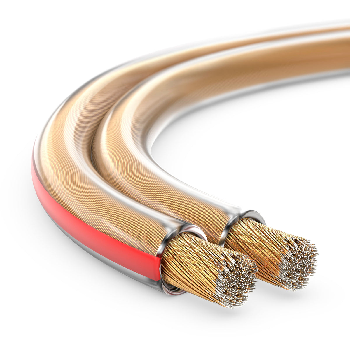 MANAX Lautsprecherkabel Transparent 2x 2,50mm² – 10 Meter Ring | CCA-Kupfer Boxenkabel für klaren Sound bei HiFi, Heimkino und Car-HiFi mit Polaritätskennzeichnung