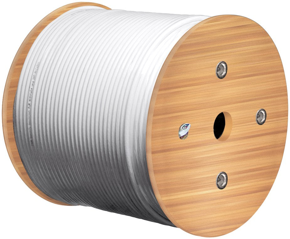 100m GHMT-zertifiziertes CAT 8.1 Verlegekabel, S/FTP (PiMF), gelb AWG22