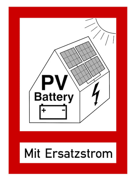 PROT Brandschutzzeichen PWZPV4 PV-Anlage SSF