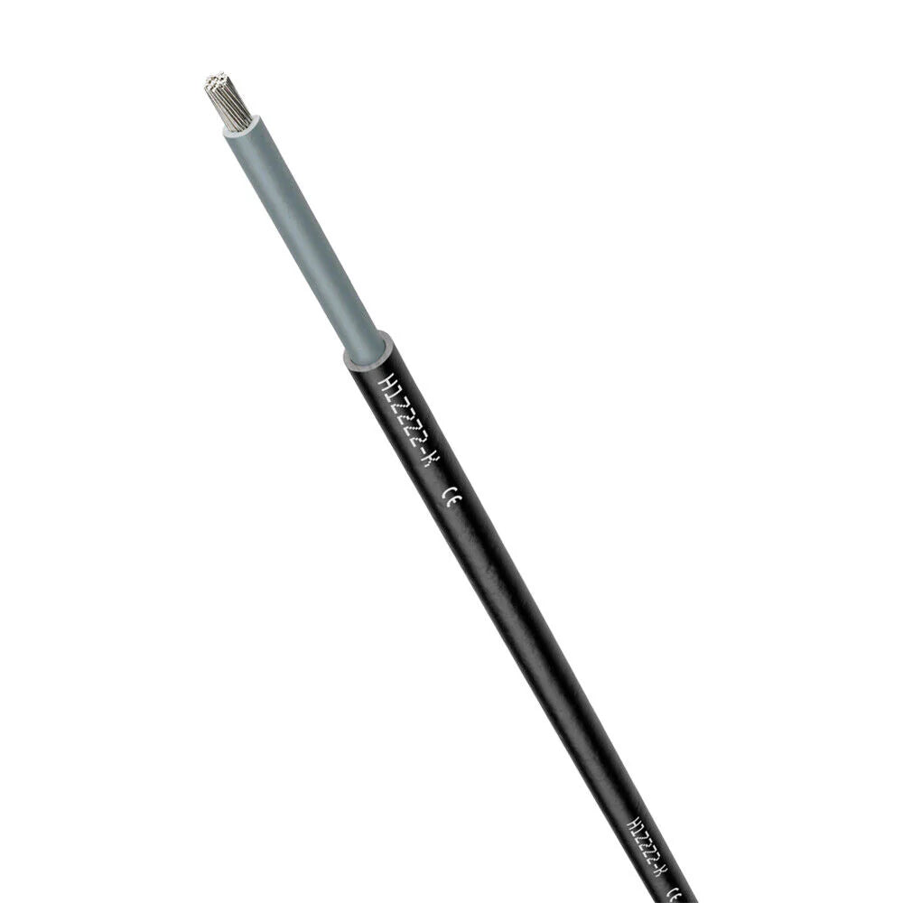 50m Solarkabel H1Z2Z2-K 4mm² Photovoltaik Kabel für PV Anlagen schwarz