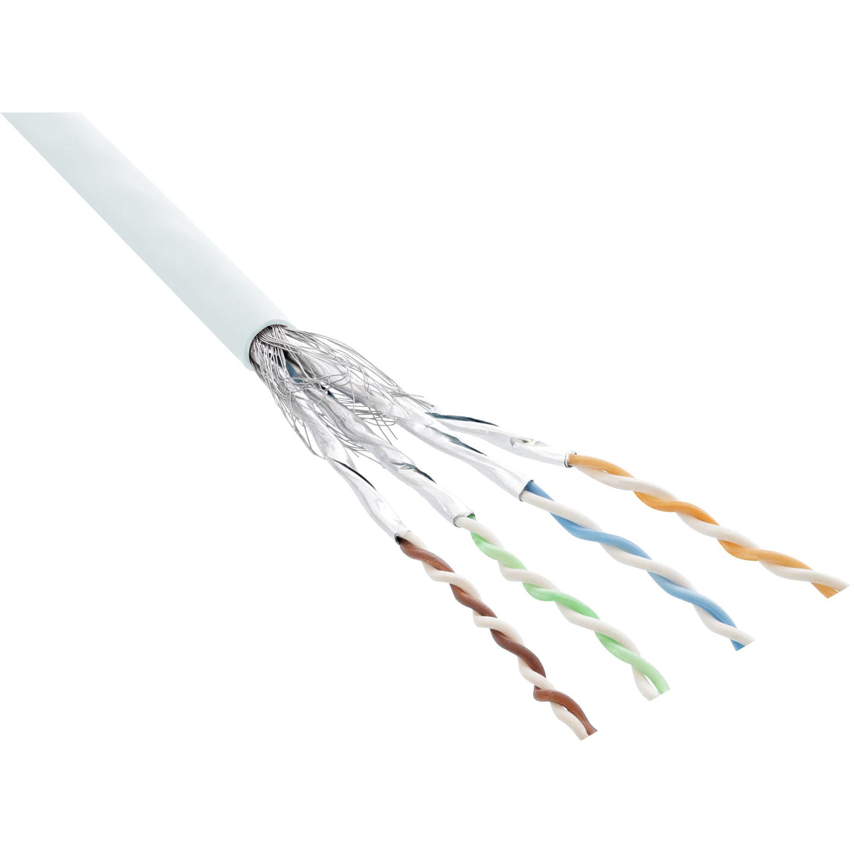 100m Patchkabel Cat.6 S/FTP (PiMf) weiß AWG27 PVC CU