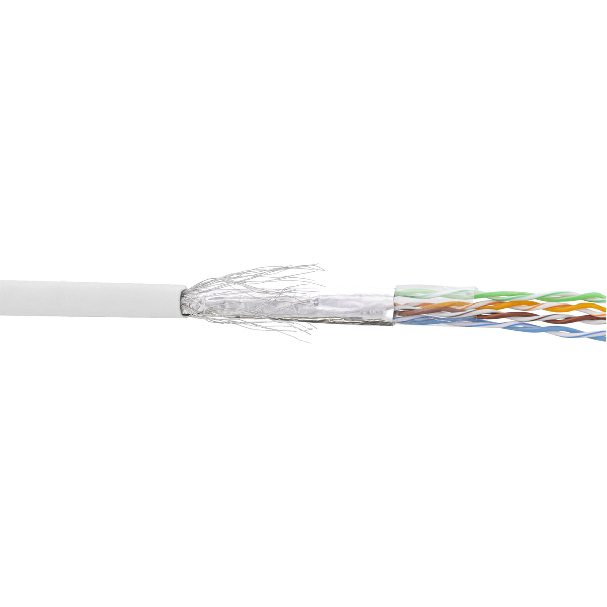 100m Patchkabel Cat.5e weiß SF/UTP AWG26 PVC