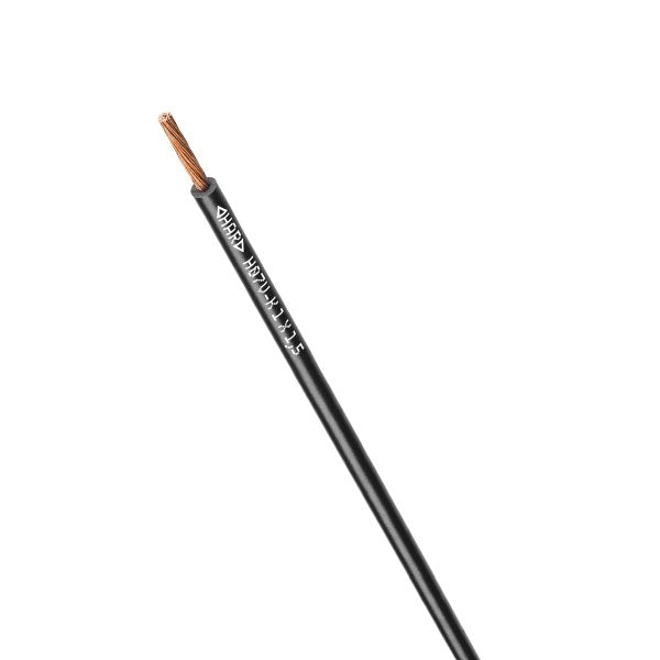 150 Meter Lapp 4520011S H07V-K 1,5 mm² schwarz I Verdrahtungsleitung I Aderleitung flexibel I PVC Einzelader I Litze 1,5mm2 I Verdrahtung