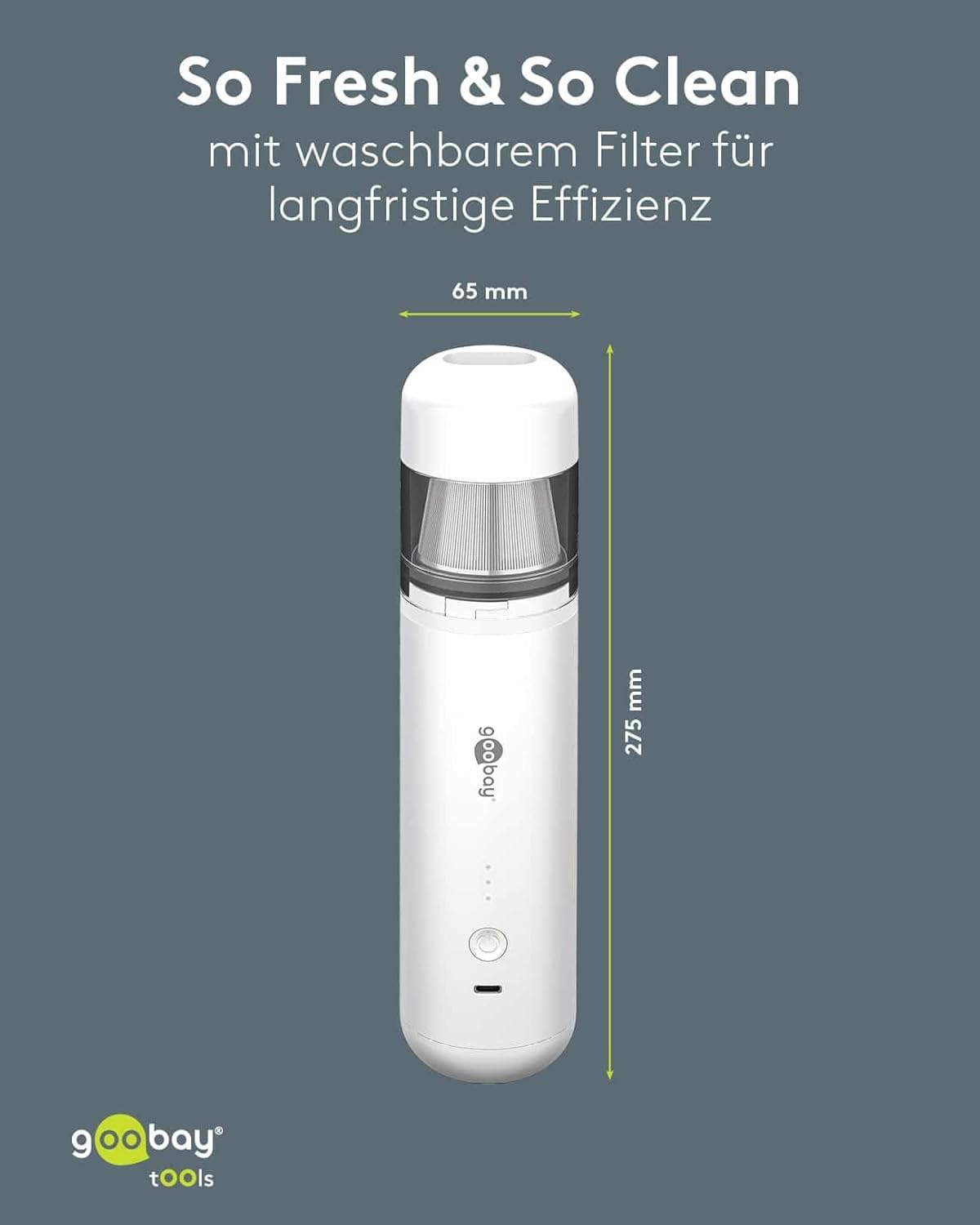 Mini-Staubsauger 80W, Acrylnitril-Butadien-Styrol, weiß, Mini-Staubsauger 80W, 80 W, 0.125 liters, 90 Dezibel