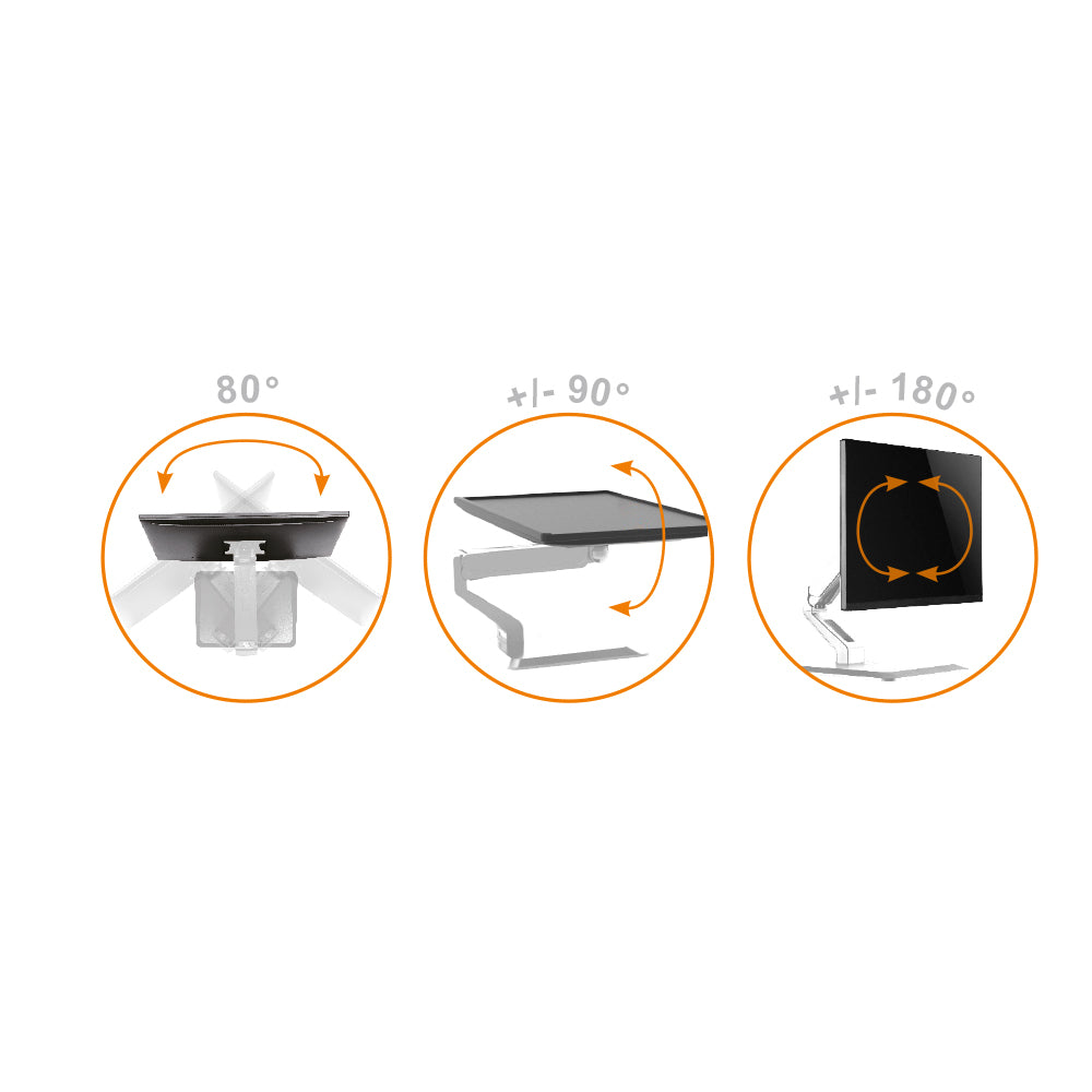 myWall HL17WL Tischhalter Tischständer für Flachbildschirme Monitor 17“ - 32“ (43 - 81 cm), weiß