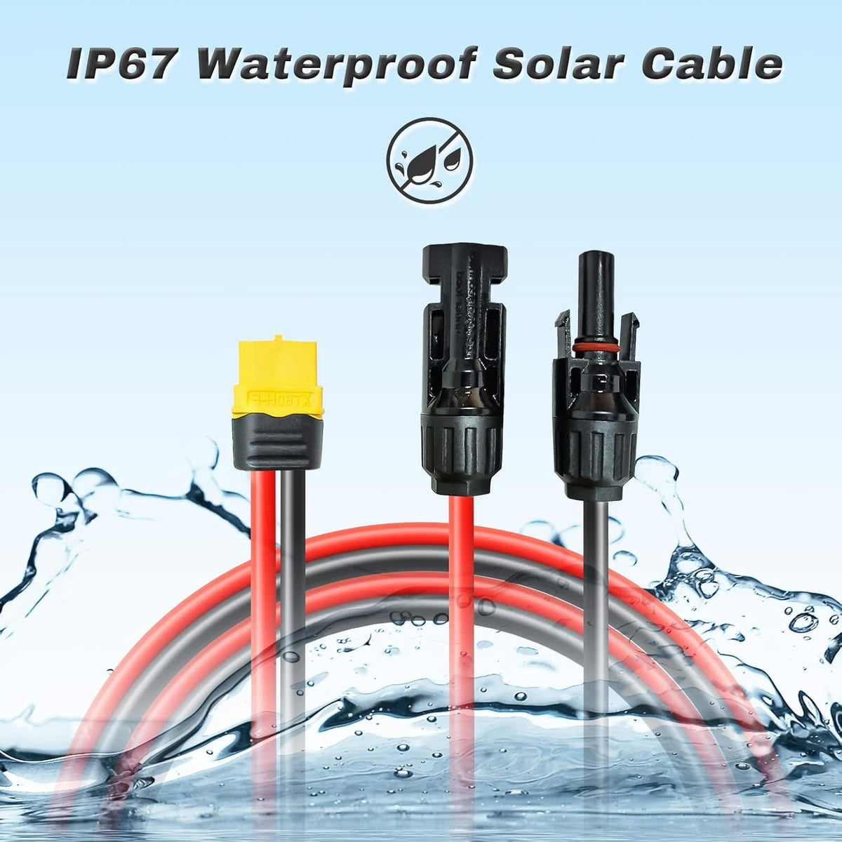 3m Solarladekabel Solarkabel Solarstecker auf XT60 Stecker Solarpanel Adapter Kabel, für EF DELTA 2 und River Pro MAX Powerstation 757 Powerhouse Solar Generator