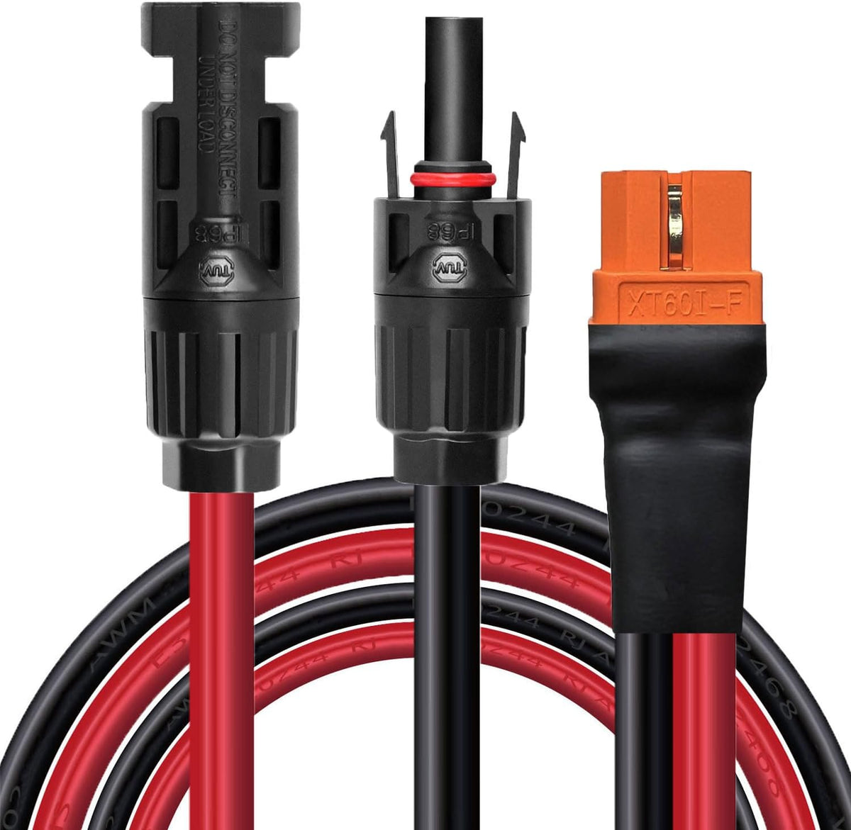 3m Solarladekabel Solarstecker auf XT60i Adapter Stecker Anschluss Solarpanel 12AWG XT60i-F Kabel Kompatibel für Ecoflow Delta River Solargenerator Tragbare Powerstation