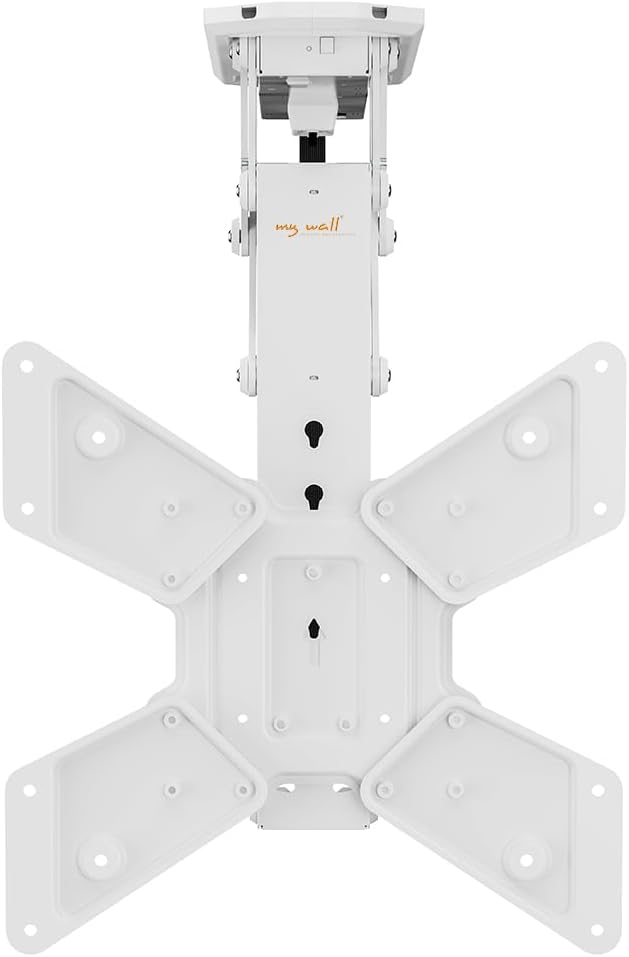 myWall my Wall HL40MWL klappbarer motorisierter Deckenhalter mit Fernbedienung für TV und Flachbildschirme 23-55 Zoll (58 cm - 140 cm) VESA, weiß