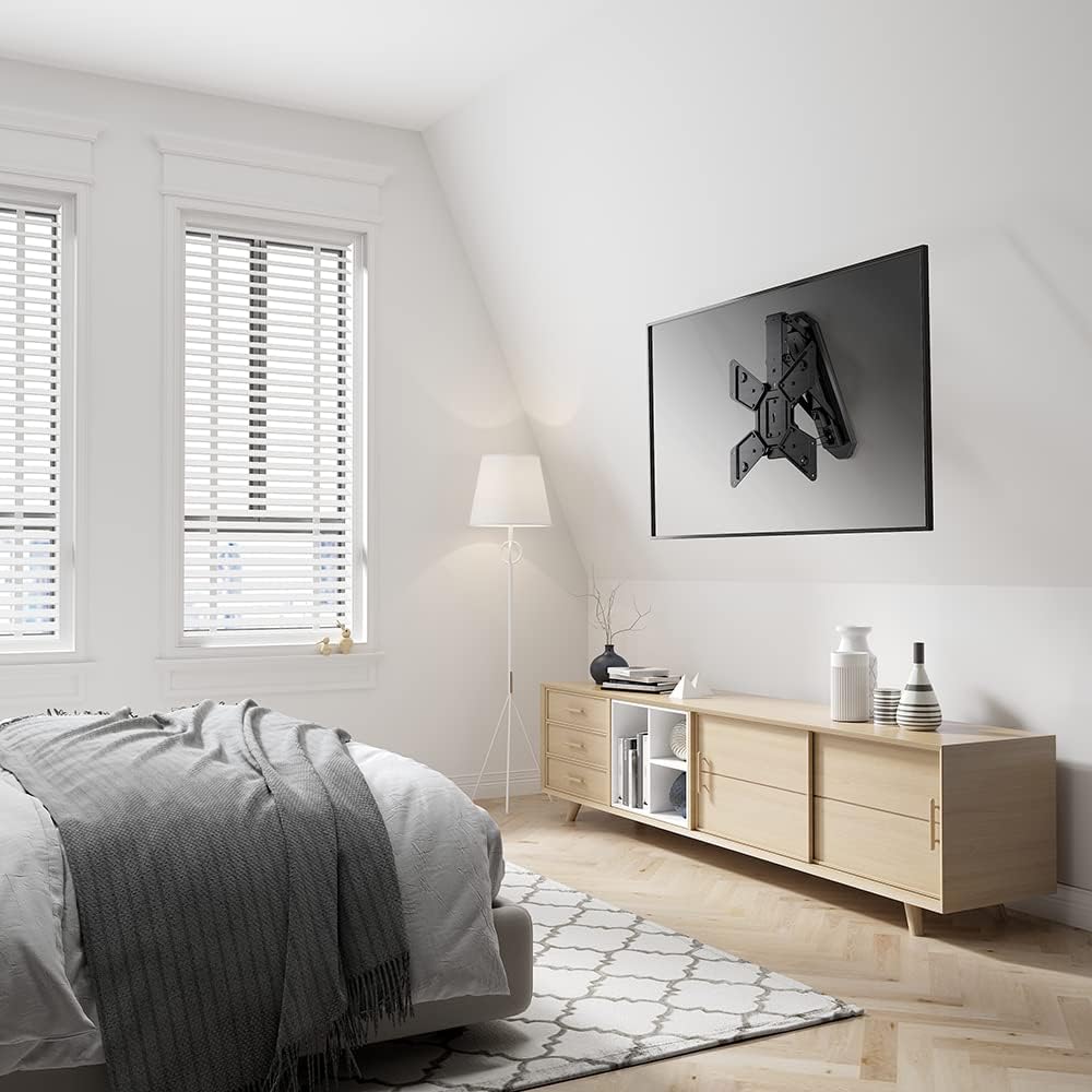 myWall Smart Home Deckenhalterung für Fernseher 23 Zoll bis 55 Zoll (58-140 cm), bis 35 kg, mit Funk-Fernbedienung, Smart Home Funktion, motorisiert