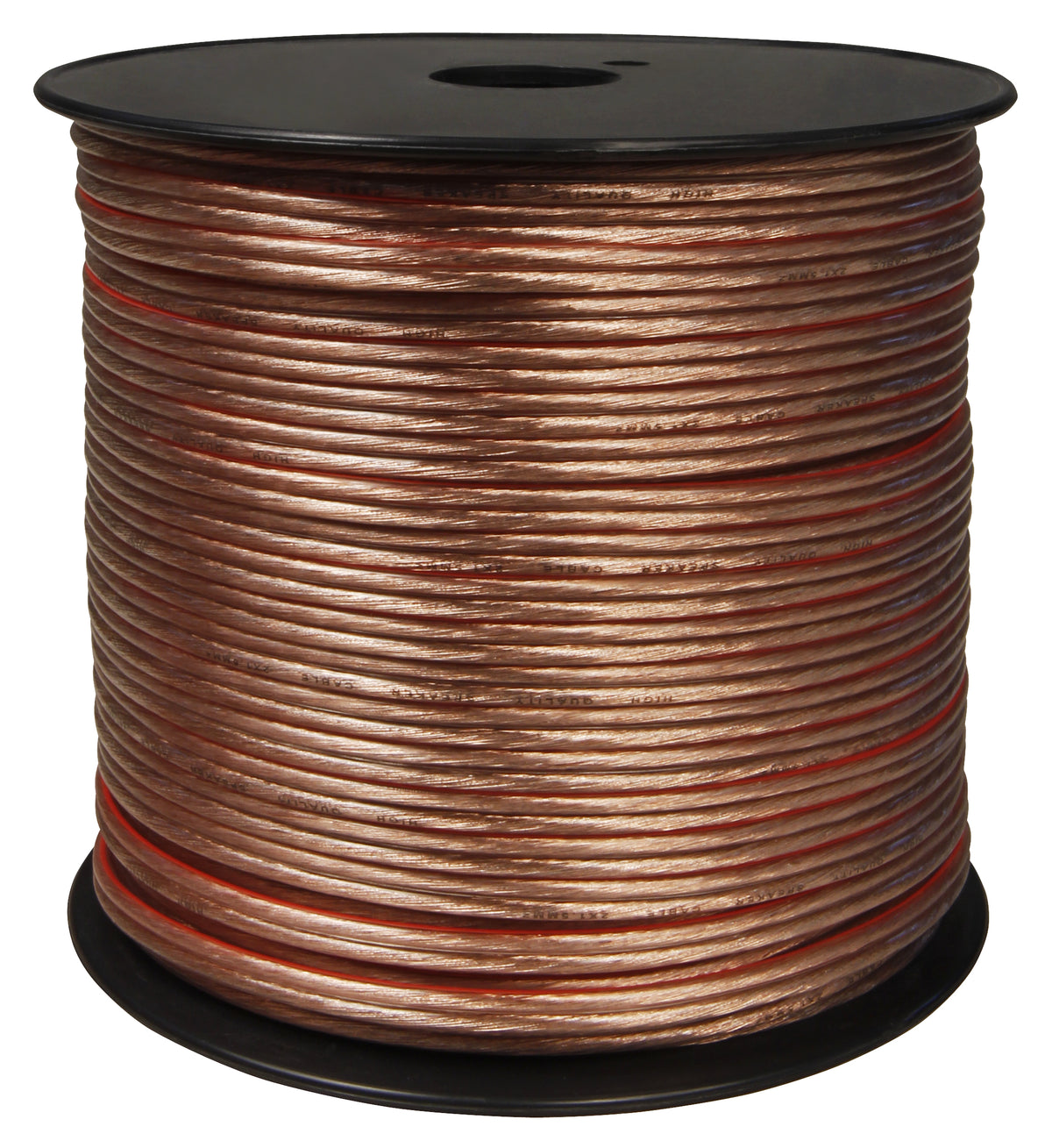 MANAX Lautsprecherkabel Transparent 2x 1,50mm² – 100 Meter Spule | CCA-Kupfer Boxenkabel für klaren Sound bei HiFi, Heimkino und Car-HiFi mit Polaritätskennzeichnung