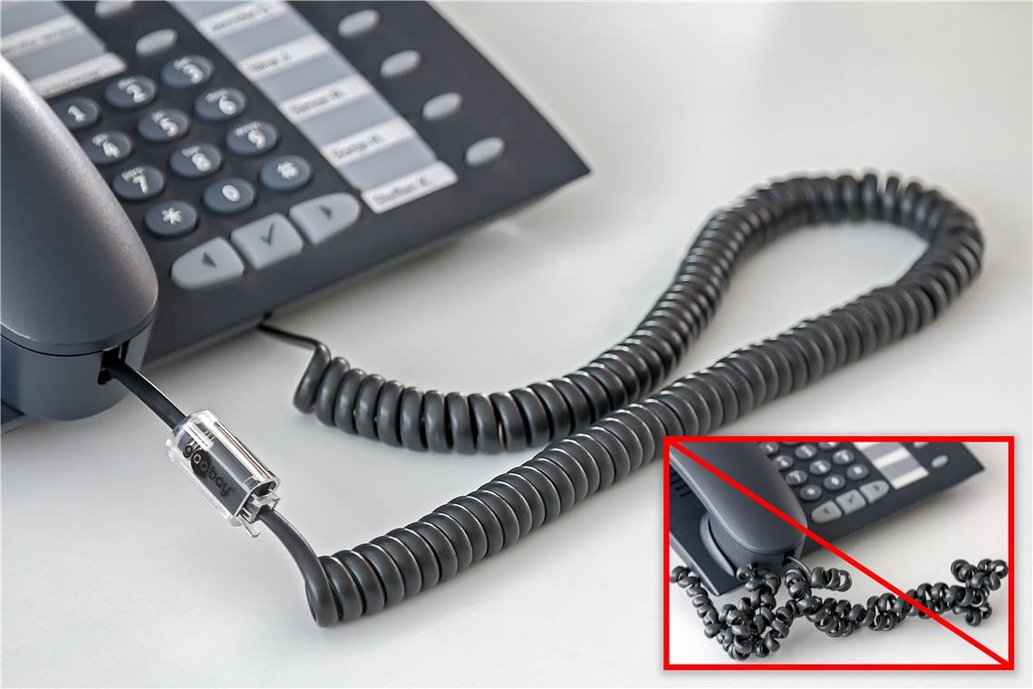 Telefonhörerkabel-Entwirrer (Anti-Twist-Adapter) Verhindert das Verdrillen von Telefonhörerkabeln