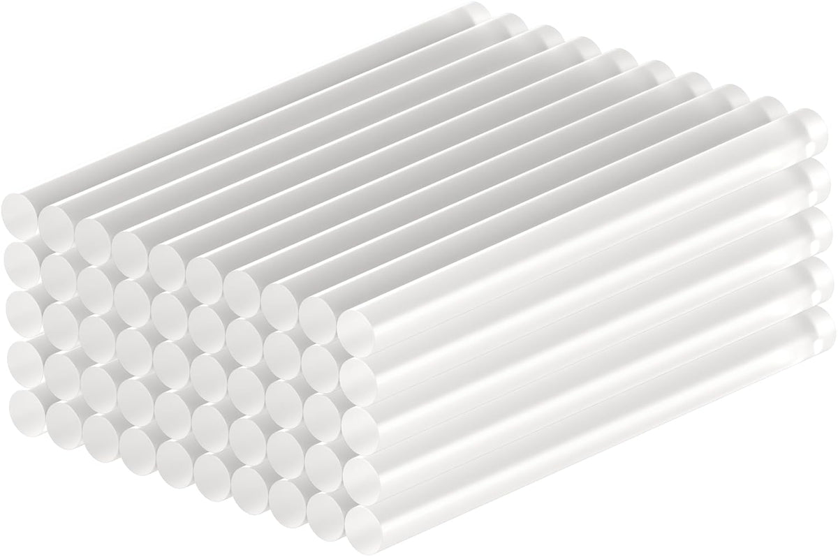 Heißklebepistole Sticks 11x200 mm, 50 Stk, Klebesticks für Standard-Klebepistolen, Heißklebesticks, schnelltrocknend, für Modellbau, Bastel- und DIY-Projekte, Transparent