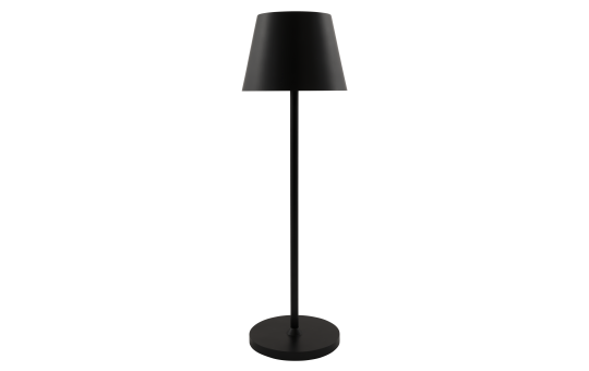ROLF KERN LED Tischlampe | CLUB 38cm | Aufladbarer Akku Tischleuchte ohne Kabel, dimmbar per Touch, IP54 für Innen und Außen geeignet 2700K warmes Licht mit USB Ladekabel schwarz [Energieklasse G]