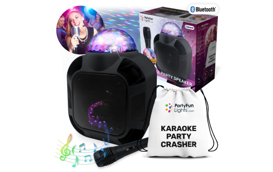 Bluetooth Karaoke- Lautsprecher, mit Mikrofon,12000mAh Akku, Mini USB, AUX