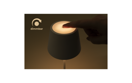 ROLF KERN LED Tischlampe | CLUB 25cm | Aufladbarer Akku Tischleuchte ohne Kabel, dimmbar per Touch, IP54 für Innen und Außen geeignet 2700K Licht warmweiß, USB Ladekabel, weiß [Energieklasse G]