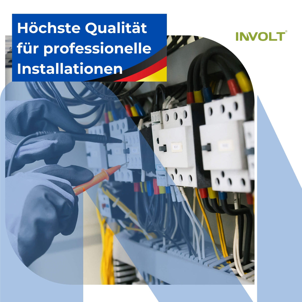 H07V-K 10 mm² Verdrahtungsleitung Set, 5x je 5m Einzelader Schwarz, Blau, Braun, Grau, Grün-Gelb + Zubehör