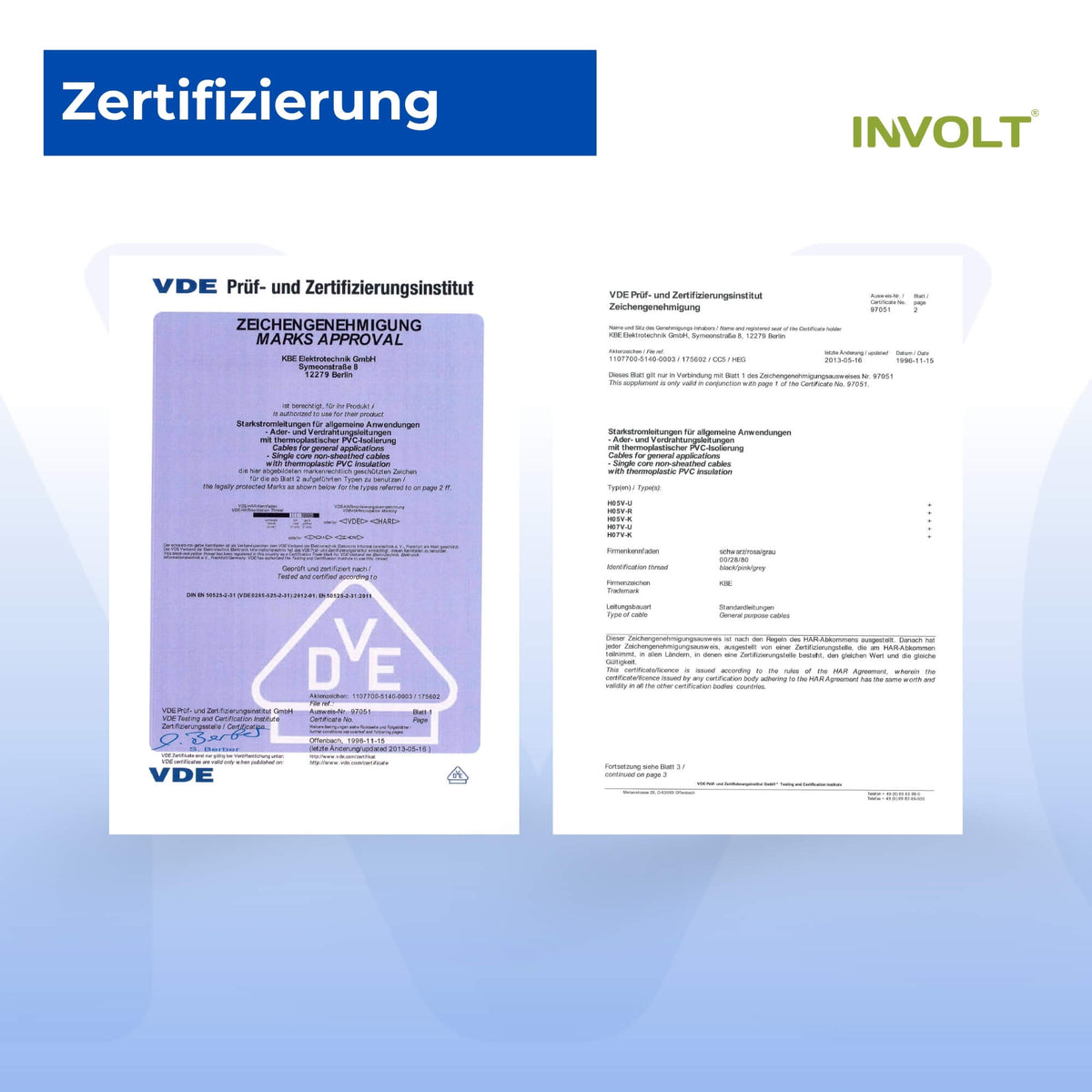 H07V-K 10 mm² Verdrahtungsleitung Set, 5x je 5m Einzelader Schwarz, Blau, Braun, Grau, Grün-Gelb + Zubehör