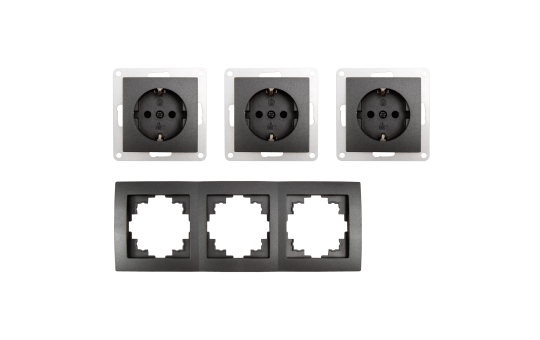 Steckdosen Set McPower Flair ''Beginner 3S Profi'' 4-teilig, Steckanschluss