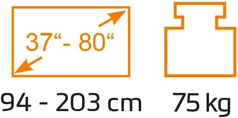 Wandhalter für Flachbildschirme 37 - 80 Zoll LED Fernseher bis 75 kg