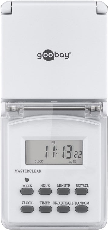 3er-Set Digitale Zeitschaltuhr / IP44 / Programmierbar / Indoor und Outdoor / LCD Display / Leicht zu bedienende / -10°C - 40°C / Dauerbetrieb möglich / Back Up Akku für 4 Tage / Weiß