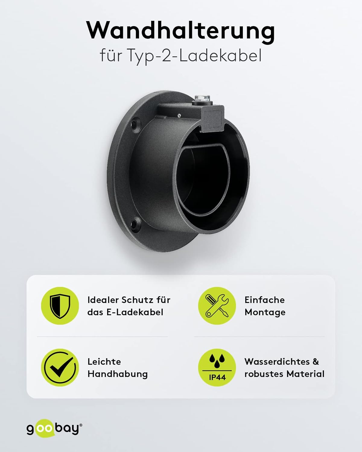 Wandhalterung Typ 2 Ladekabel für Elektroautos/EV Kabelhalterung für Wandmontage