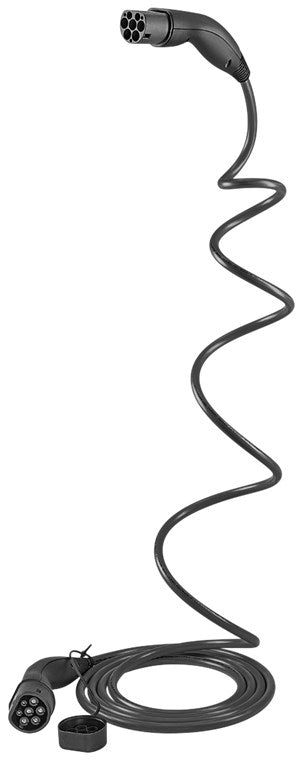 Lapp Mobility Helix Typ 2 Ladekabel 22 KW / 5m / Selbstaufrollend / 32 A / 3-Phasig / E-Auto Ladekabel / Mode 3 / Schwarz