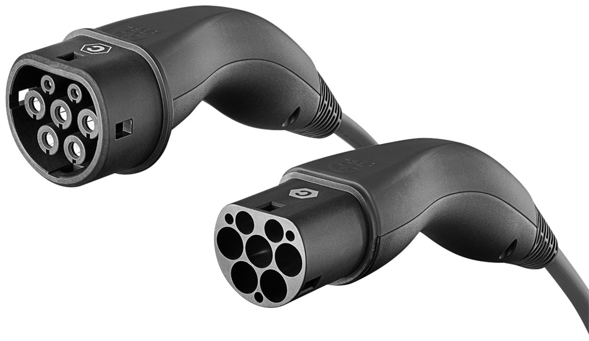 Lapp Mobility Helix Typ 2 Ladekabel 22 KW / 5m / Selbstaufrollend / 32 A / 3-Phasig / E-Auto Ladekabel / Mode 3 / Schwarz