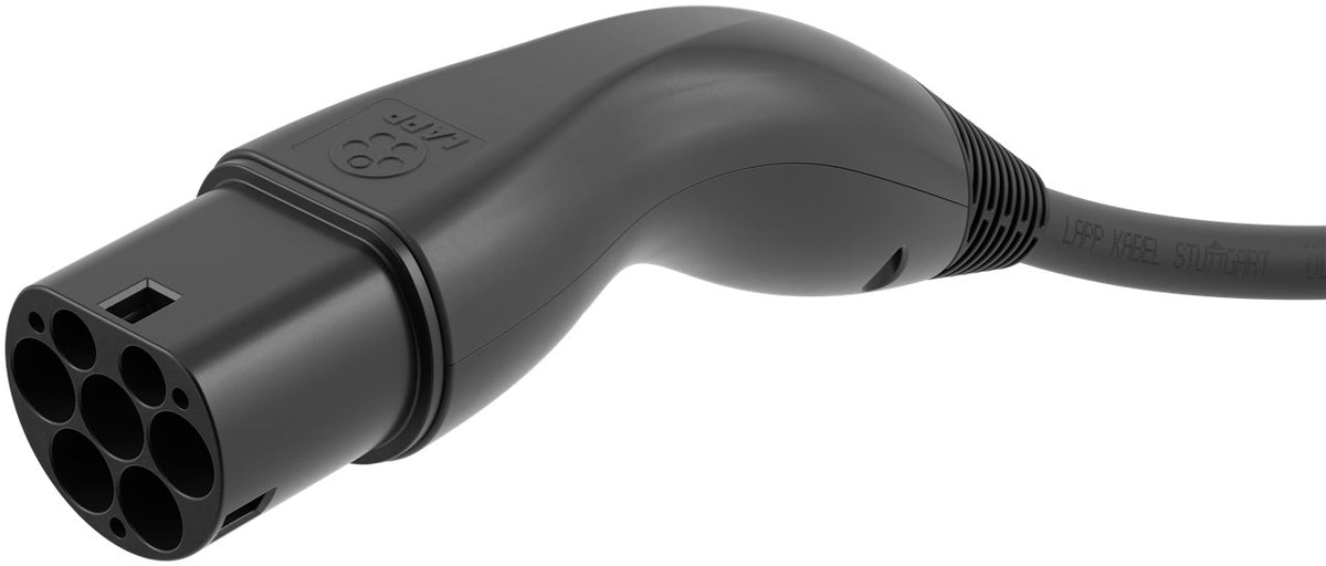 Lapp Mobility Helix Typ 2 Ladekabel 22 KW / 5m / Selbstaufrollend / 32 A / 3-Phasig / E-Auto Ladekabel / Mode 3 / Schwarz