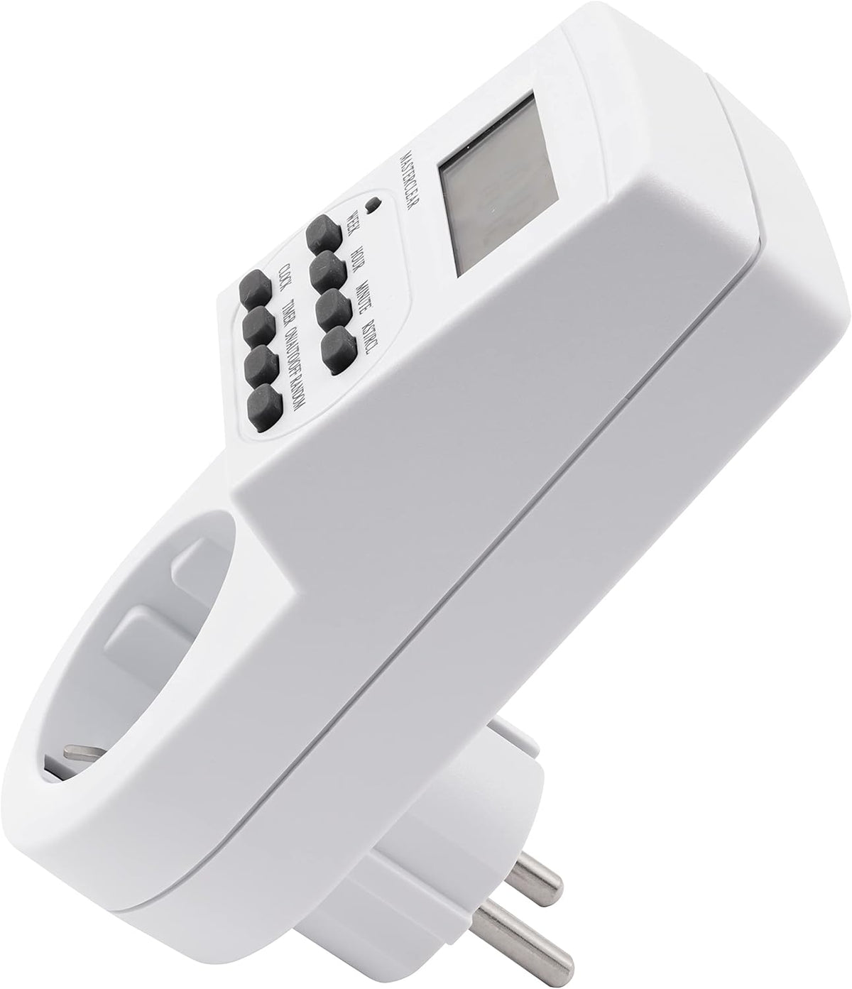 MC Power - Digitale Zeitschaltuhr | AZ-62 | Steckdosen-Timer mit 10 Schaltprogrammen, Wochenzeitschaltuhr, 12/24 Std. Zyklus, Backup-Akku, automatische Zeitsteuerung