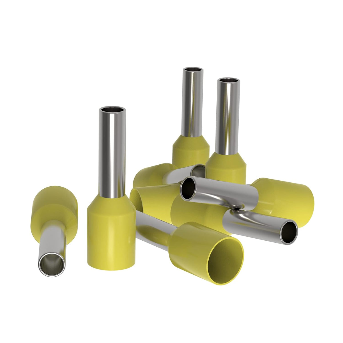 100 Stück Aderendhülsen 6mm² Kabelendhülsen Isolierte Aderhülsen für Drahtverbindung (6mm²x12mm)