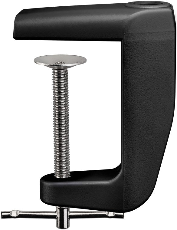 goobay Tischklemme für Lupenleuchte, Arbeitslupe, Tischlampe / Tischplattenstärke 0mm-60mm / Befestigung für Lupenlampen, Schreibtisch Lampen, Kosmetik Lampen / schwarz