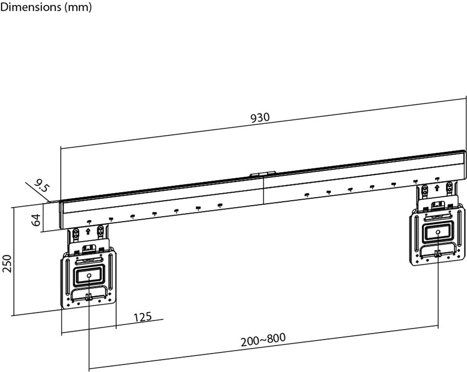 goobay TV-Wandhalterung für Fernseher von 43 bis 100 Zoll (109 – 254 cm), TV Halterung, max. 75 kg, ultraflaches Design mit 9,5 mm Wandabstand
