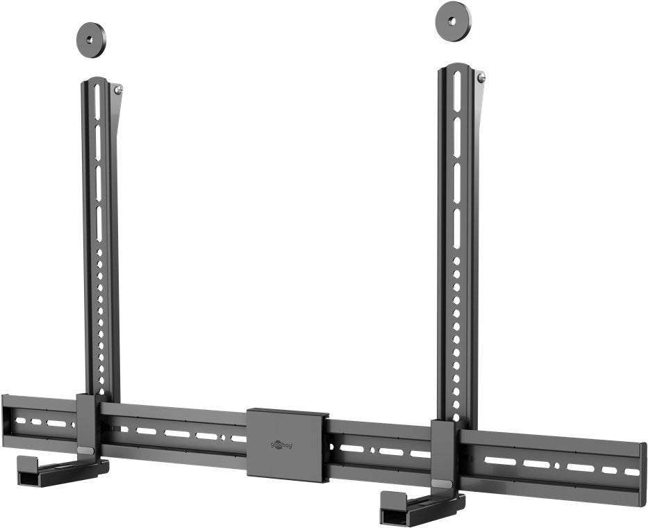 goobay Soundbar und Fernseher Wandhalterung / Soundbar-Wandhalter VESA kompatible Fernseherhalterung / 8,6-15,5cm Tiefe / rutschfeste Oberfläche