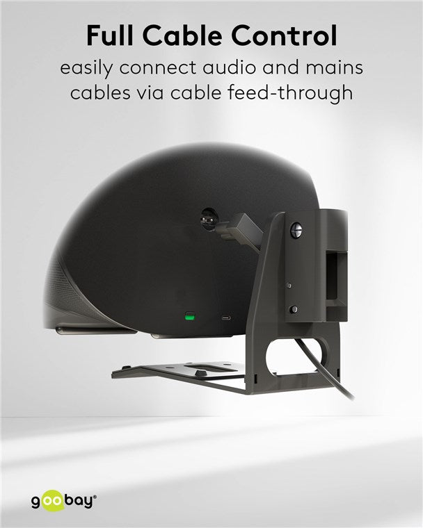 goobay Wandhalterung für Sonos Era 300 / Lautsprecher-Wandhalter bis 5kg / Schwenkbar & Neigbar / schwarz