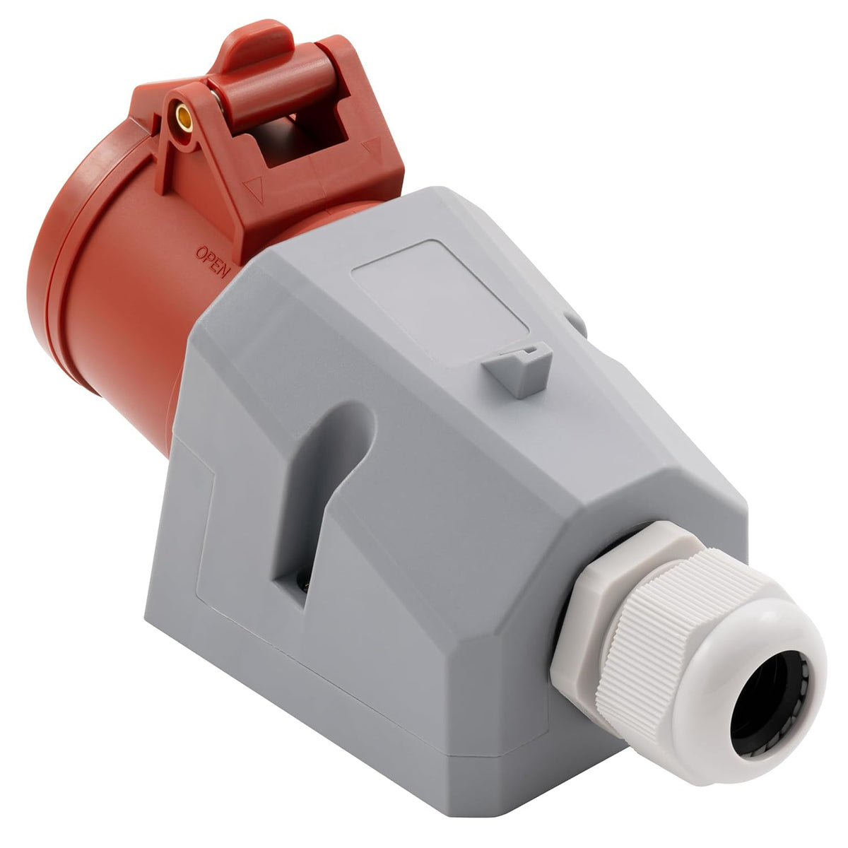 McPower CEE-Steckdose Wandmontage IP44 Kupplung | 415V, 16A Starkstrom Wandsteckdose | 5-polig für Wohnmobil Boot Aussenbereich Camping Caravan Industrie Handwerk