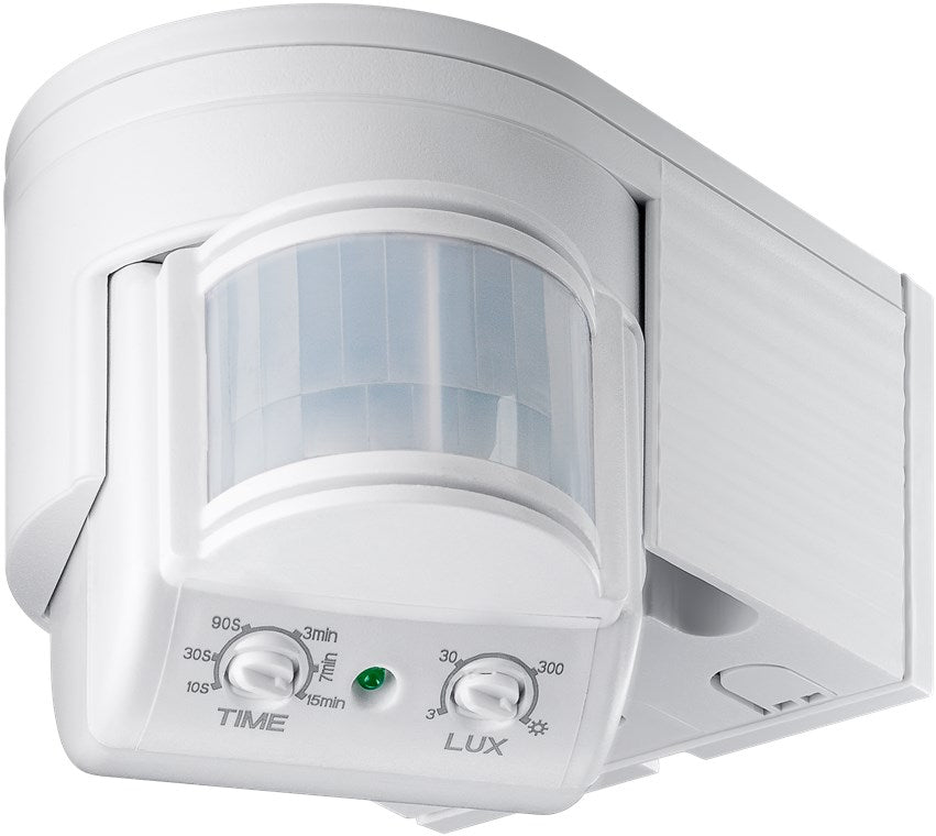 Goobay Infrarot Bewegungsmelder für Innen & Aussen 180° Pir Sensor LED Leuchte drehbar & neigbar Wand Aufputz Montage 12m Reichweite Weiß