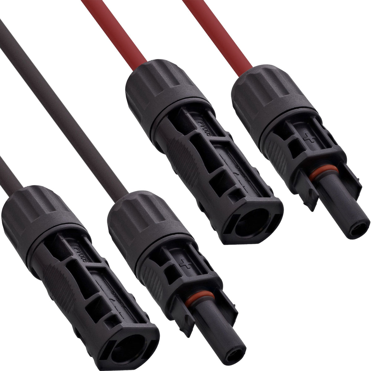 InLine® 10m Solarkabel Verlängerungs-Set inkl. Solarstecker 6mm² schwarz/rot