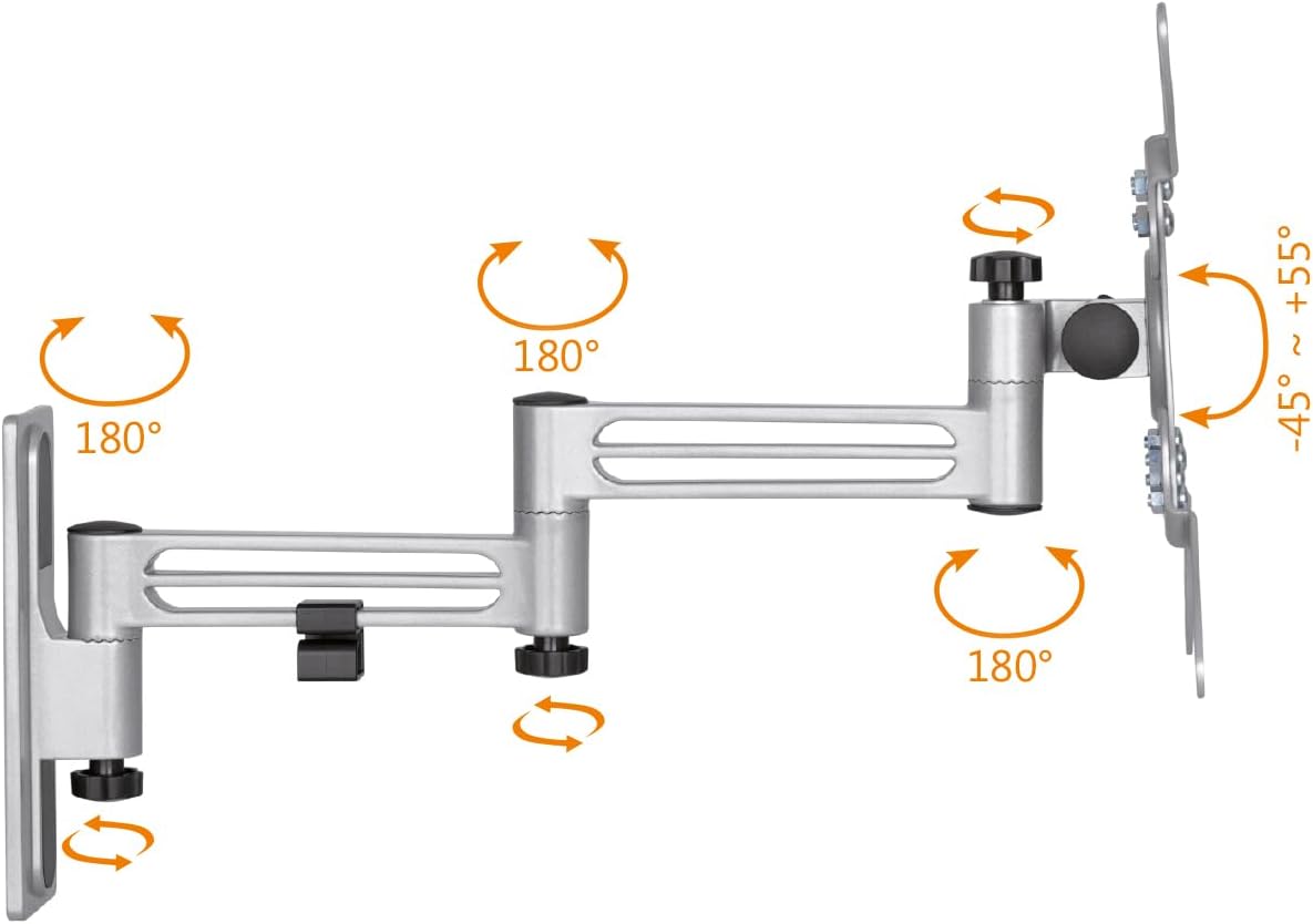 my wall TV-Wandhalterung für Wohnmobile HC2-3L TV Wandhalterung für Wohnmobil und Wohnwagen, Fernsehhalterung, Schwenkbar, Neigbar, VESA kompatibel, Bildschirmhalterung