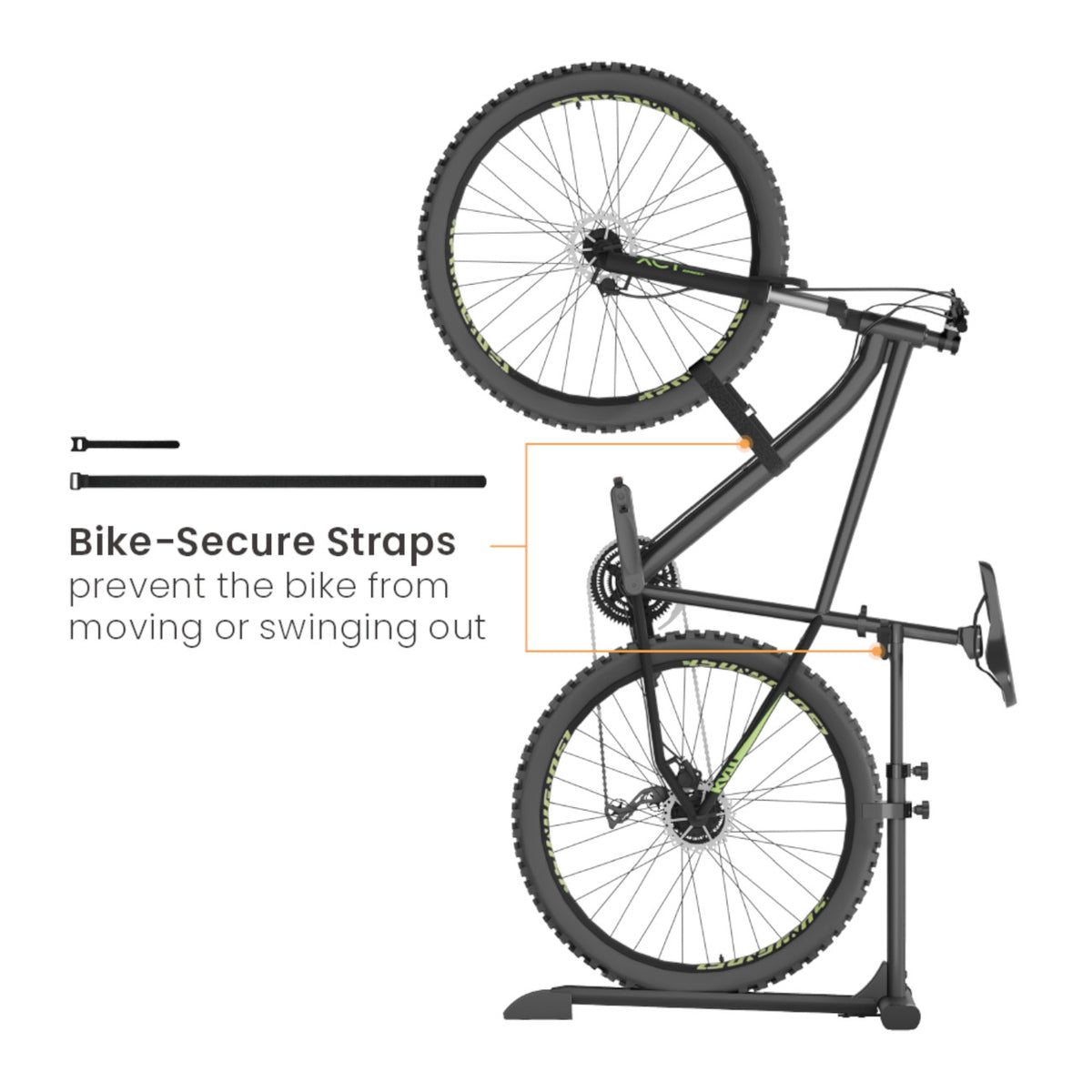 my wall platzsparender universal Fahrradständer - HR12L Hinterrad Fahrradständer für Garage, Keller & Wohnung, 16-29 Zoll Fahrräder, Ohne Bohren, Stabil & Mobil, Reifenbreite bis 10 cm
