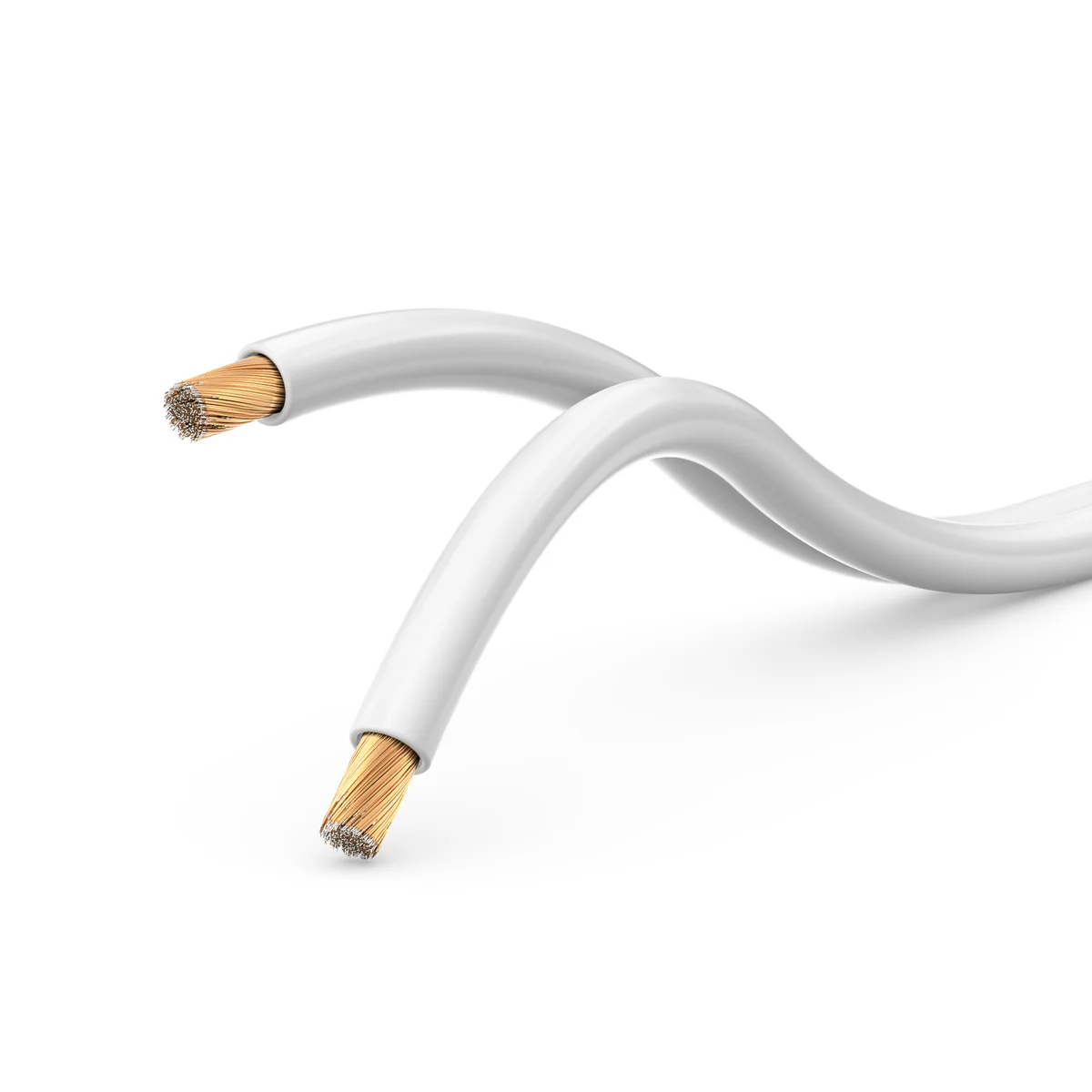 10m 2x2,5mm² Lautsprecherkabel CCA I Boxenkabel isoliert weiß mit Polaritätskennzeichnung I LS-Kabel als Meterware für Stereoanlage etc.