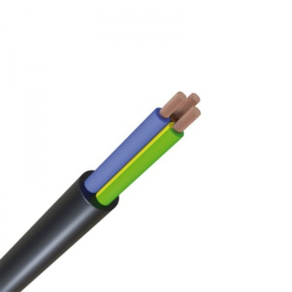 50m Starkstromkabel H07RN-F 3x1,5mm² | Gummischlauchleitung H07RN-F 3G1,5 RG50m schwarz